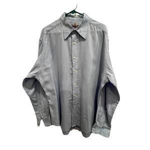 Robert Graham  Long Sleeve Button Up Shirt Blue Patterned Crown Embellishment